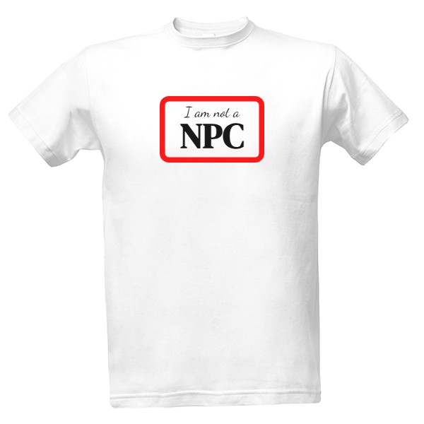Tričko s potiskem not NPC