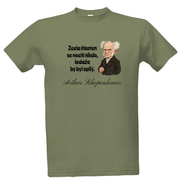 Tričko s potiskem Schopenhauer - štěstí